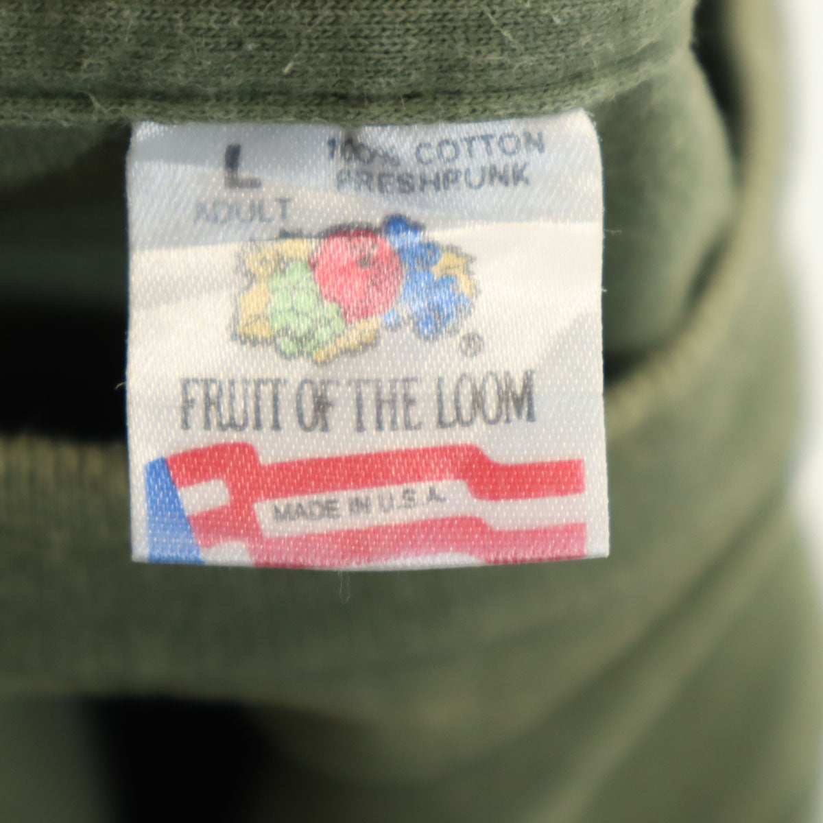 FRUIT OF THE LOOM フルーツオブザルーム 90s USA製 オールド ラブラドール・レトリーバー 半袖 Tシャツ L カーキ シングルステッチ ドッグ 犬 メンズ