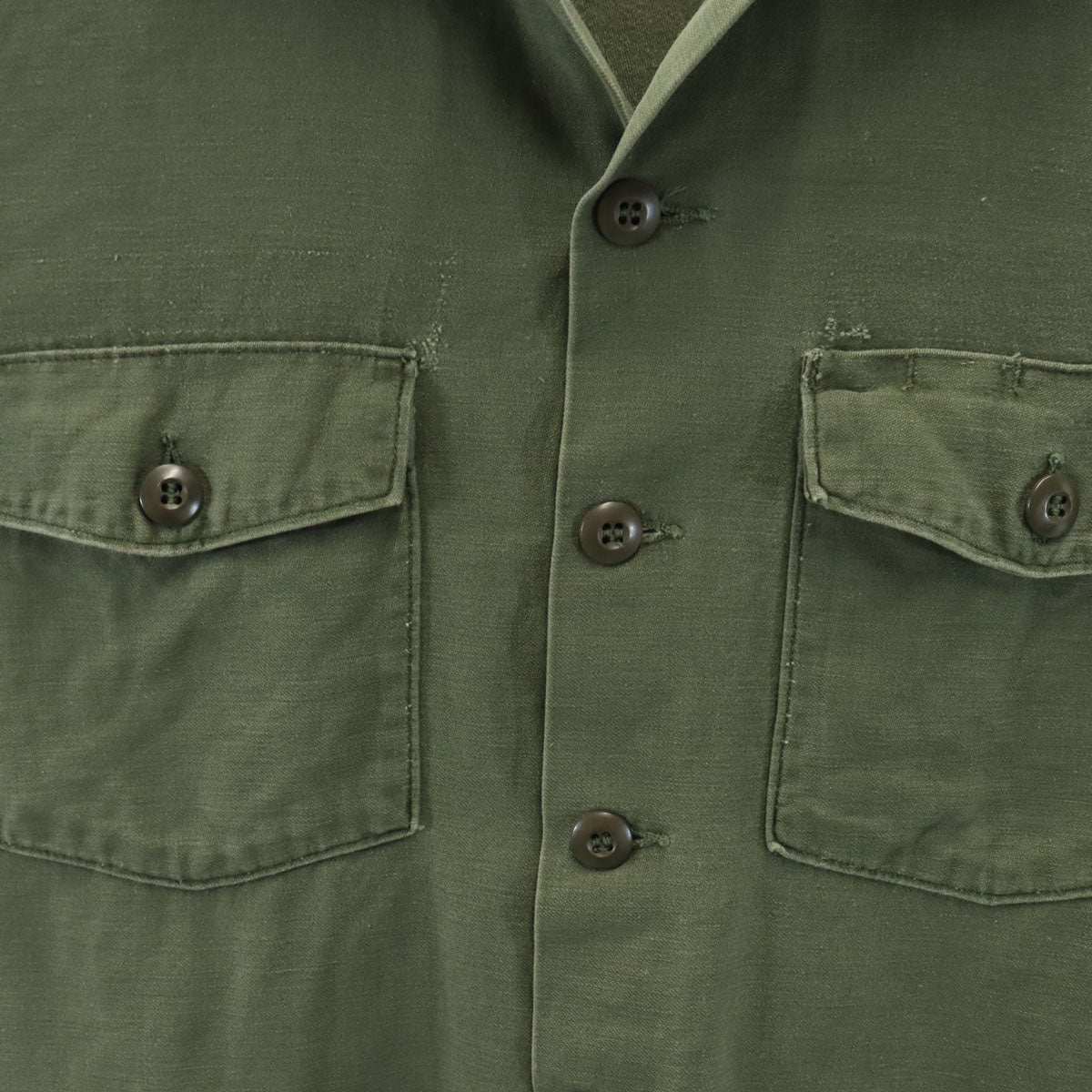 US ARMY アメリカ軍 70s DSA ヴィンテージ ユーティリティ 長袖 ミリタリーシャツ 15 1/2 33 カーキ メンズ