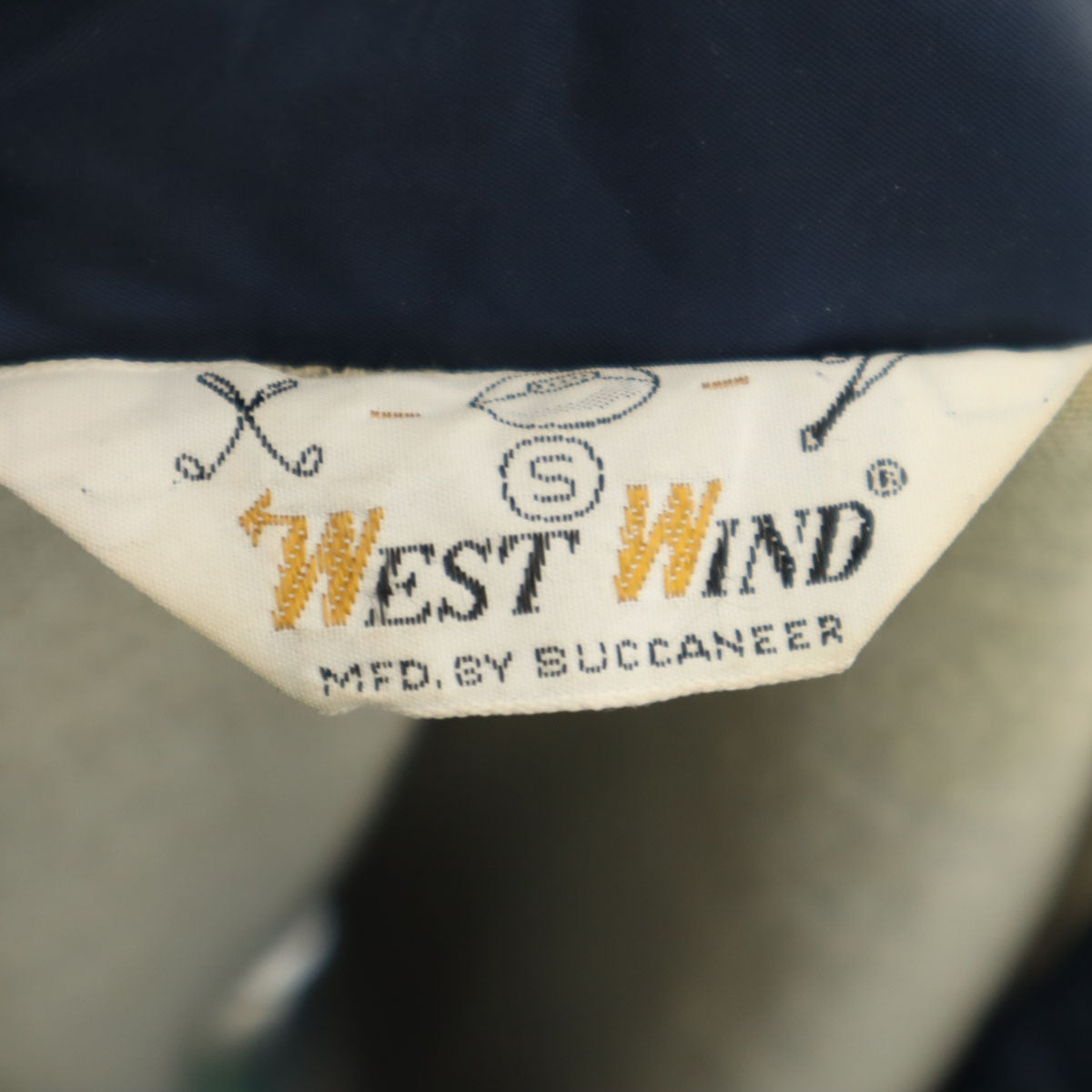 WEST WIND 70s 80s ヴィンテージ バックプリント カレッジ コーチジャケット S ネイビー メンズ