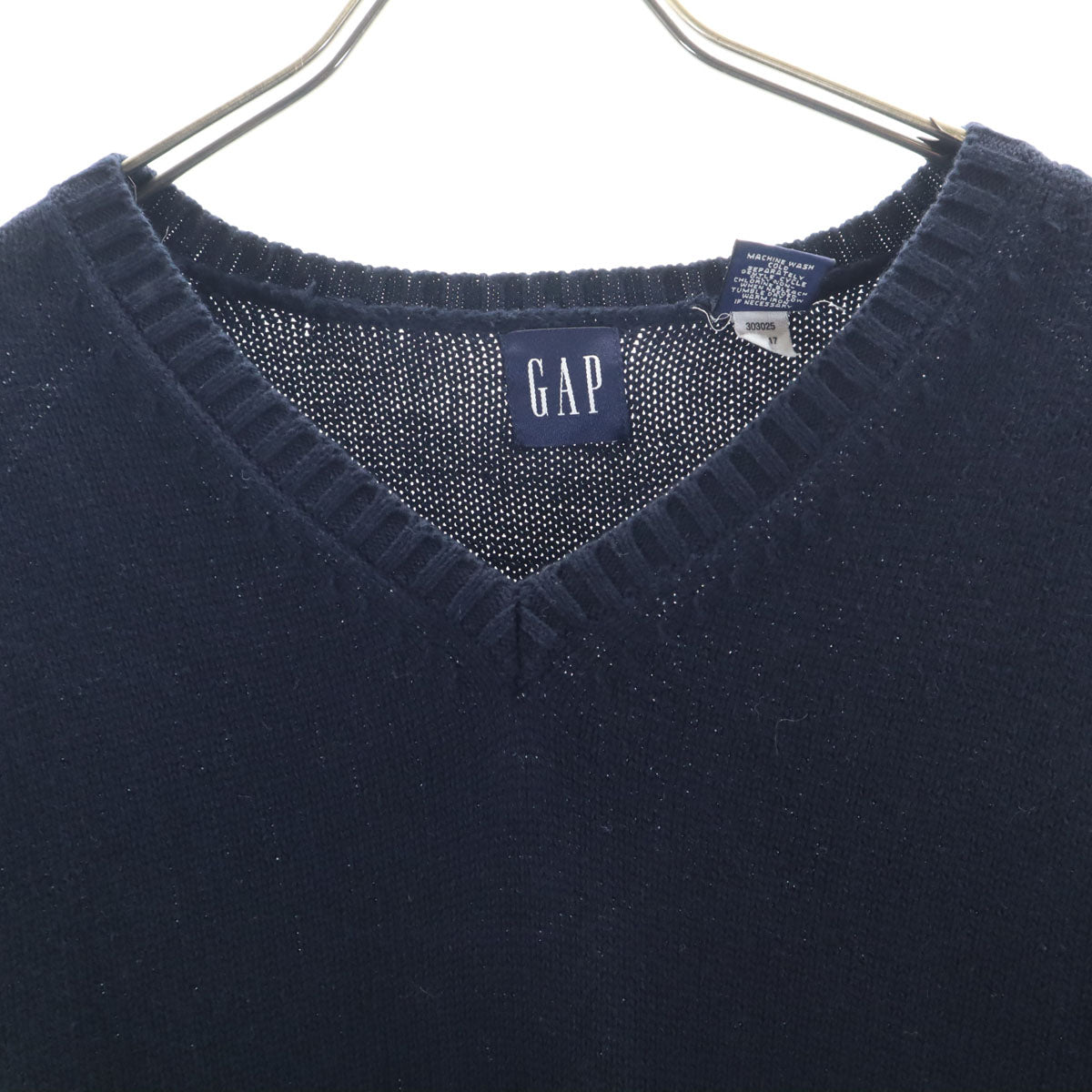 GAP ギャップ オールド Vネック ニットベスト M ネイビー メンズ