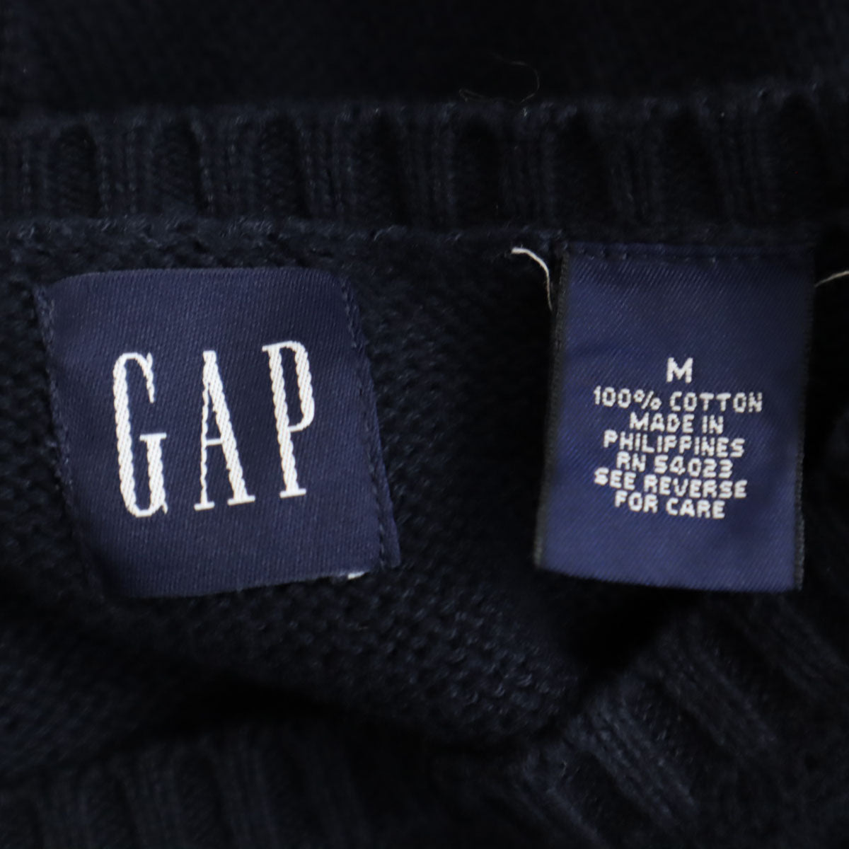 GAP ギャップ オールド Vネック ニットベスト M ネイビー メンズ