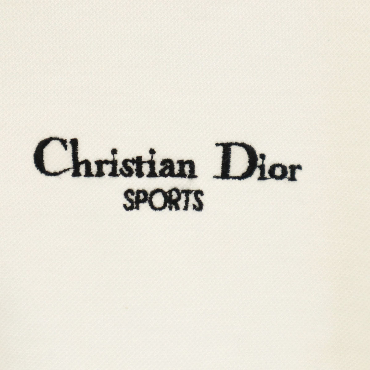 Christian Dior SPORTS クリスチャンディオールスポーツ 90s オールド 半袖 ポロシャツ L 白 鹿の子地 レディース