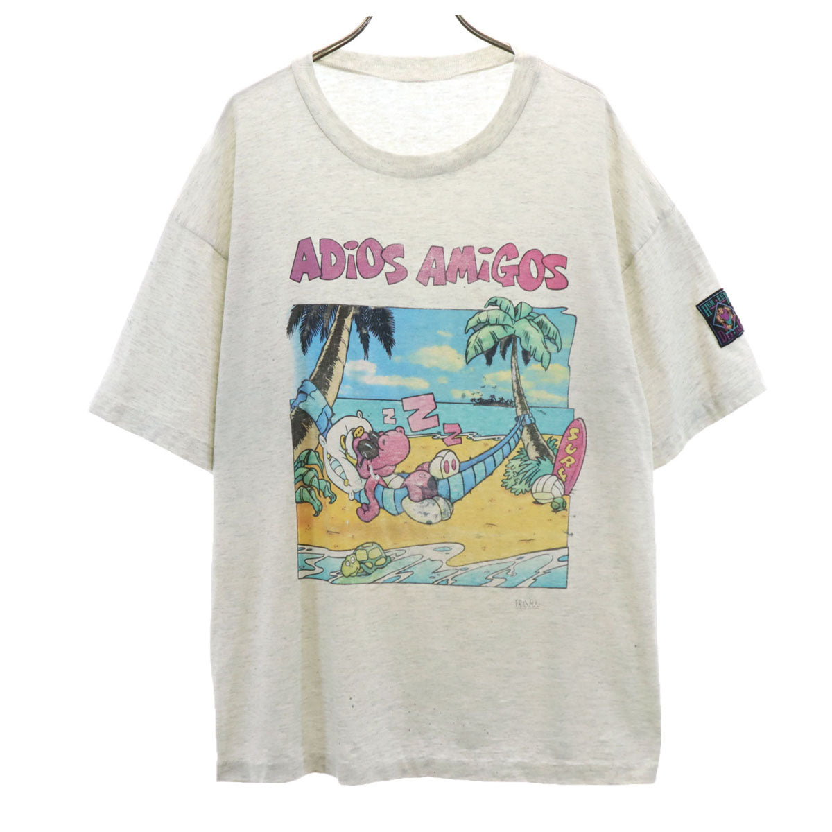 90s オールド 半袖 Tシャツ グレー シングルステッチ メンズ