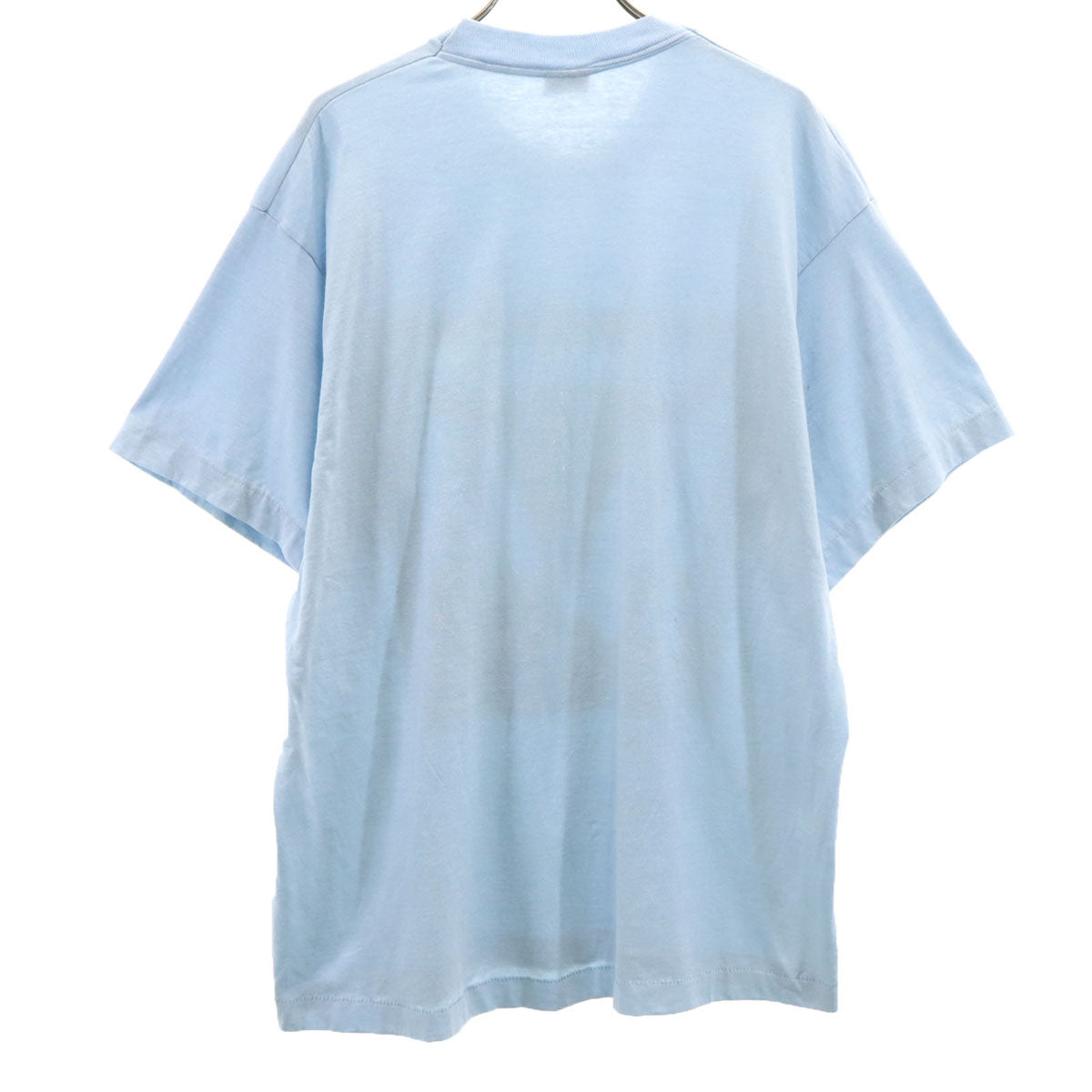 90s USA製 オールド 半袖 CALIFORNIA Tシャツ XL 水色 カウスカル サボテン メンズ