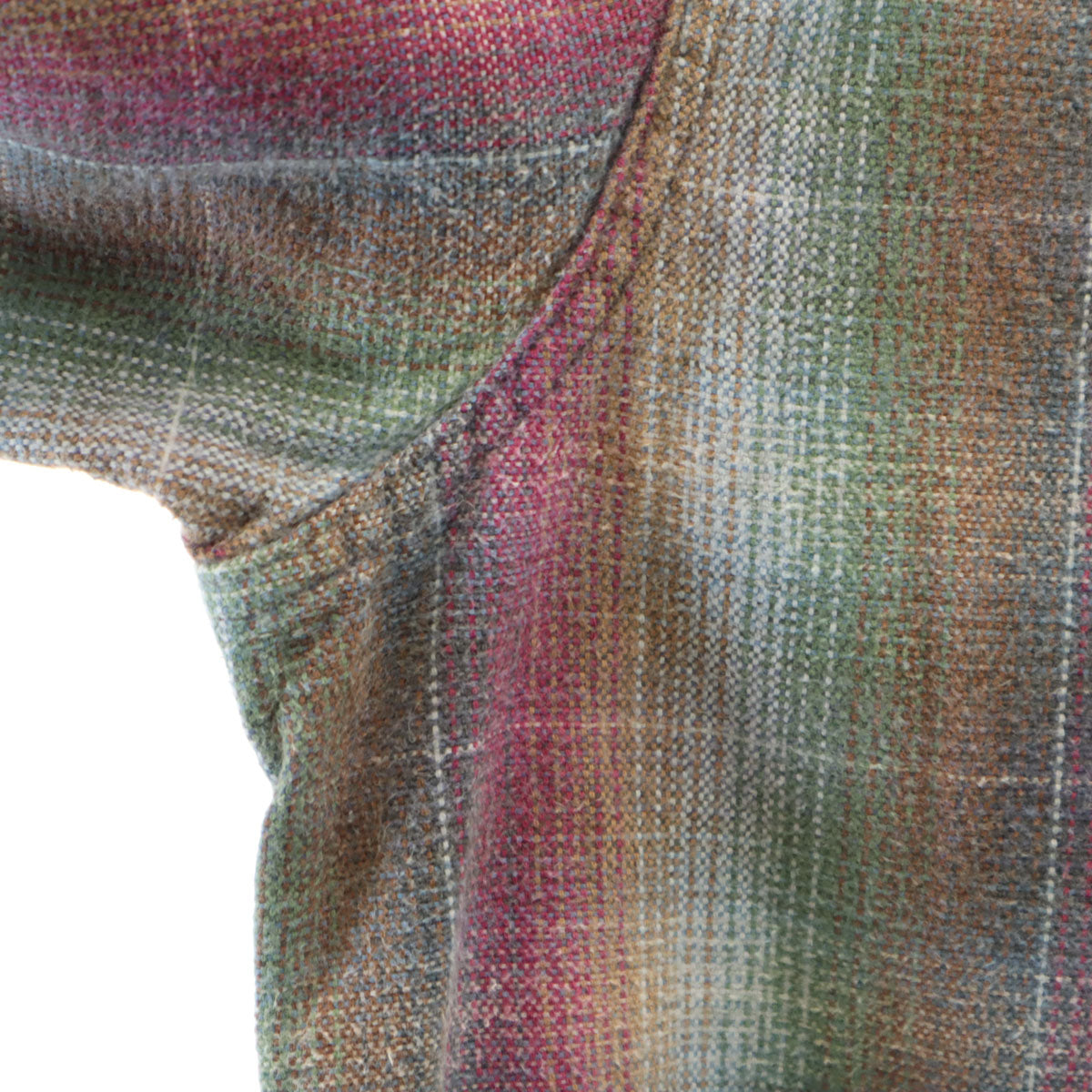 DOLMEN 60s 70s グランパ チェック柄 長袖 ハーフボタン グランパ シャツ プルオーバー メンズ