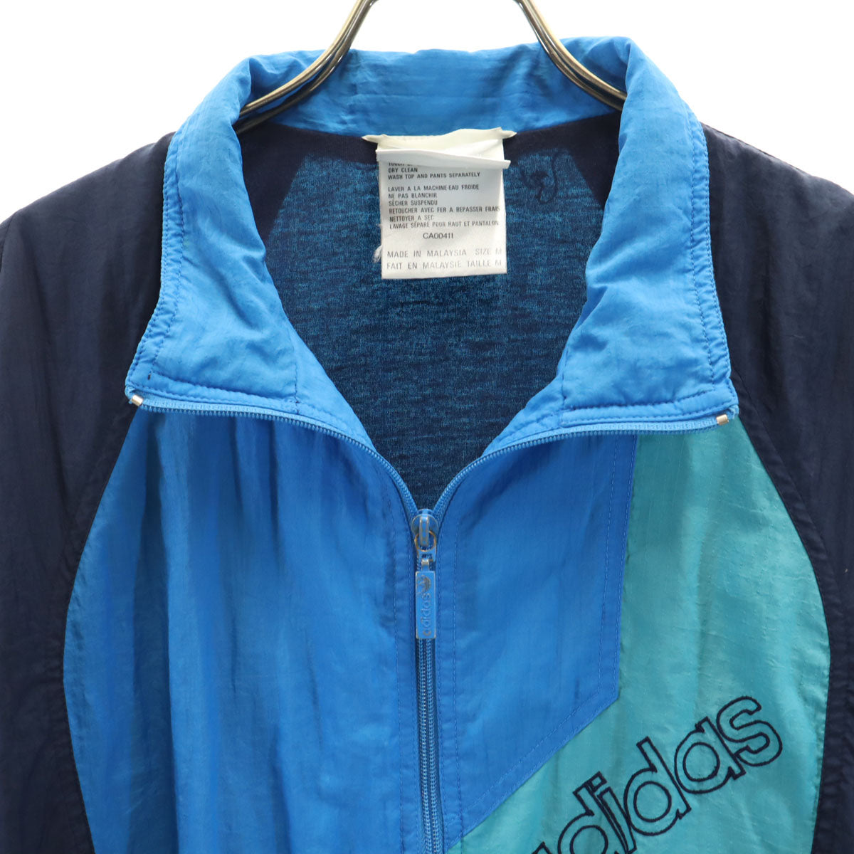 adidas アディダス 80s ヴィンテージ トレフォイルロゴ ウインドブレーカー M グリーン系 メンズ