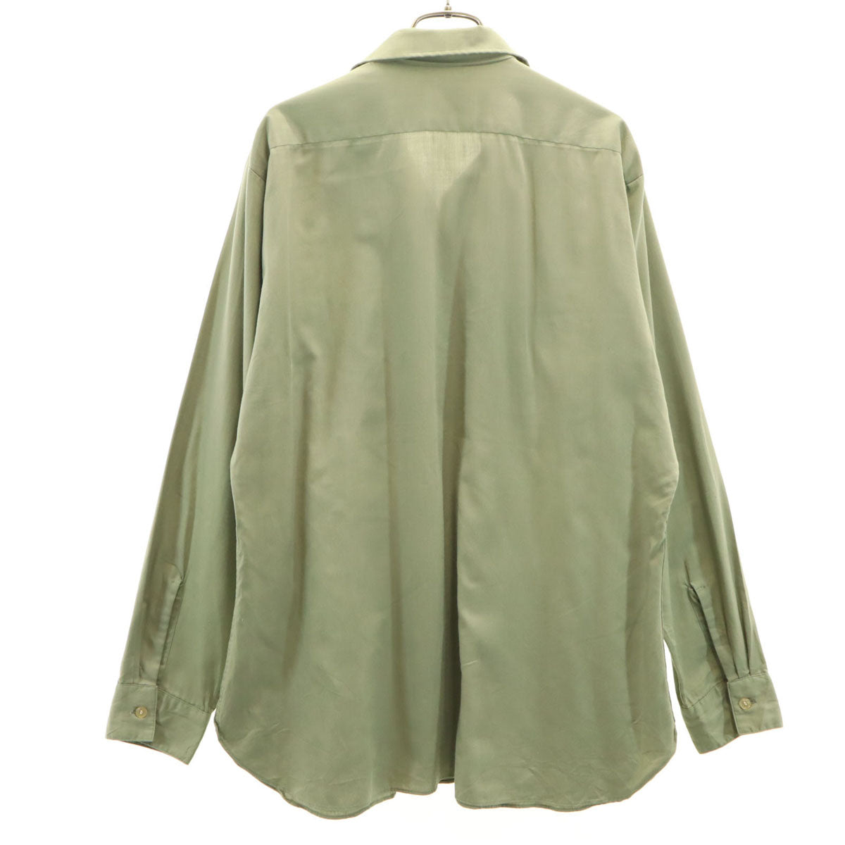 ARROW アロー 70s ヴィンテージ 長袖 オープンカラー ミリタリーシャツ 15-151/2 カーキ メンズ