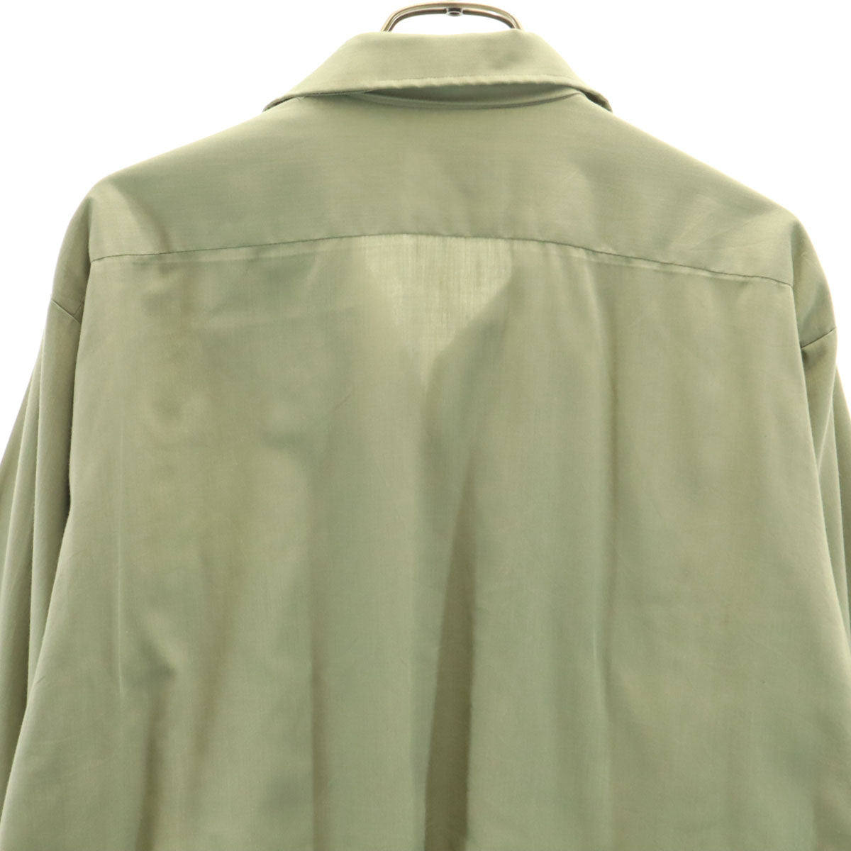 ARROW アロー 70s ヴィンテージ 長袖 オープンカラー ミリタリーシャツ 15-151/2 カーキ メンズ