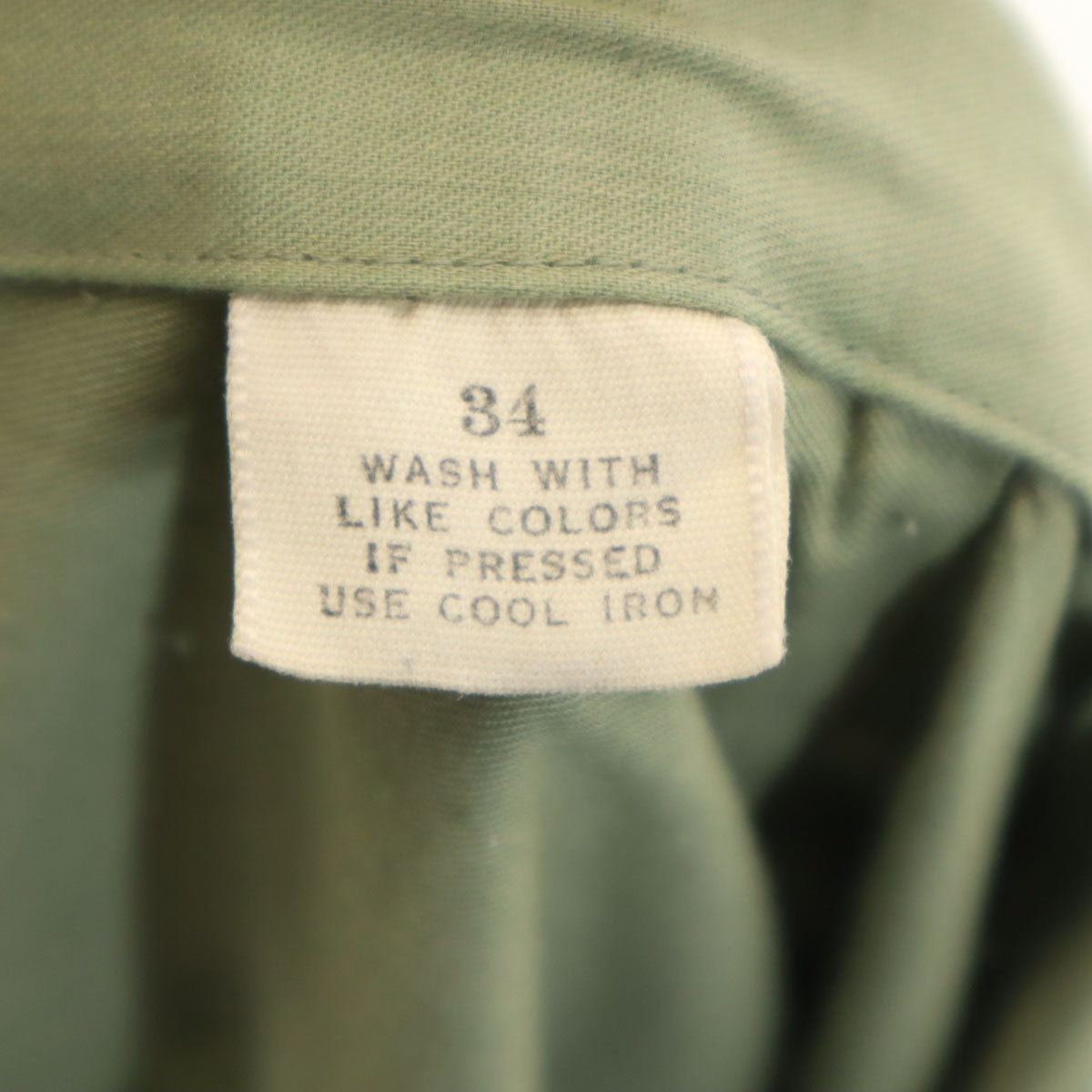 ARROW アロー 70s ヴィンテージ 長袖 オープンカラー ミリタリーシャツ 15-151/2 カーキ メンズ