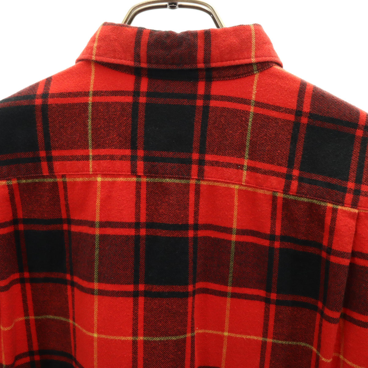 COMME des GARCONS HOMME コムデギャルソンオム 2010年 日本製 タータンチェック柄 長袖 ネルシャツ XS レッド メンズ