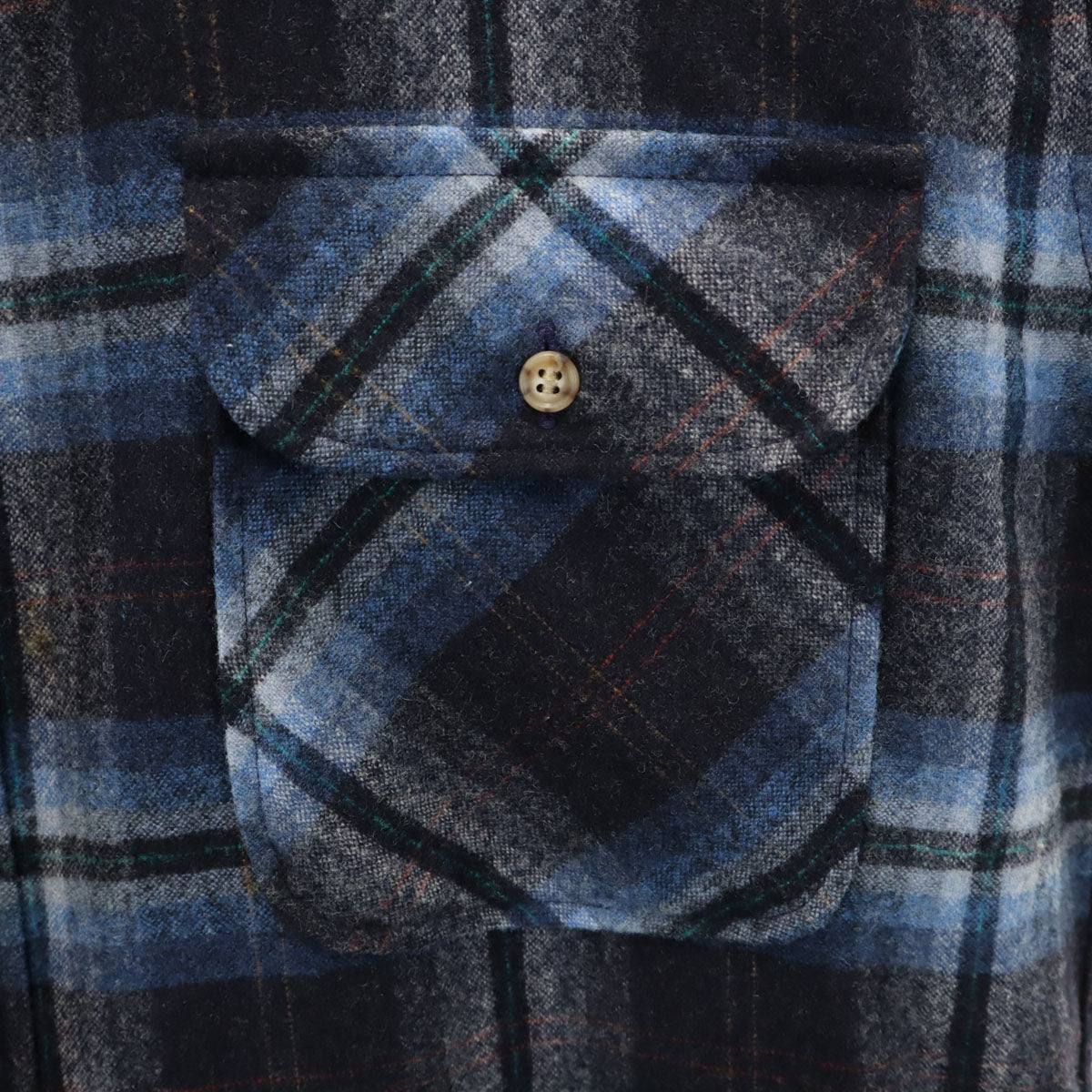 PENDLETON ペンドルトン 70s USA製 ヴィンテージ チェック柄 長袖 ネルシャツ L ネイビー メンズ