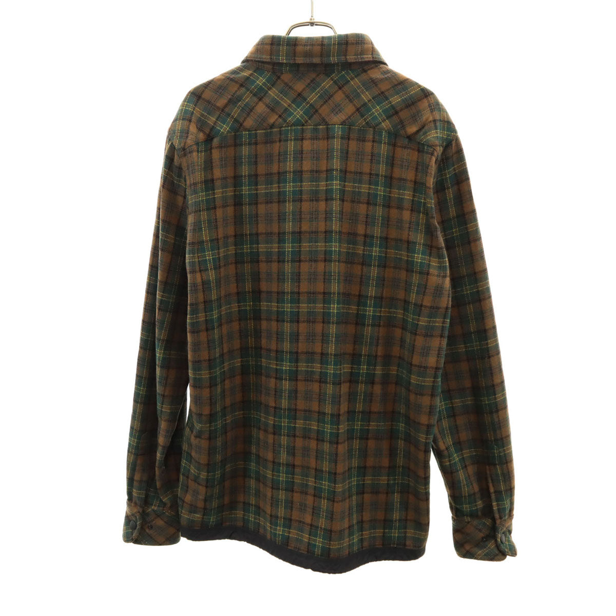 MONCLER モンクレール 長袖 ハーフジップ ネルシャツ L ブラウン系 プルオーバー メンズ