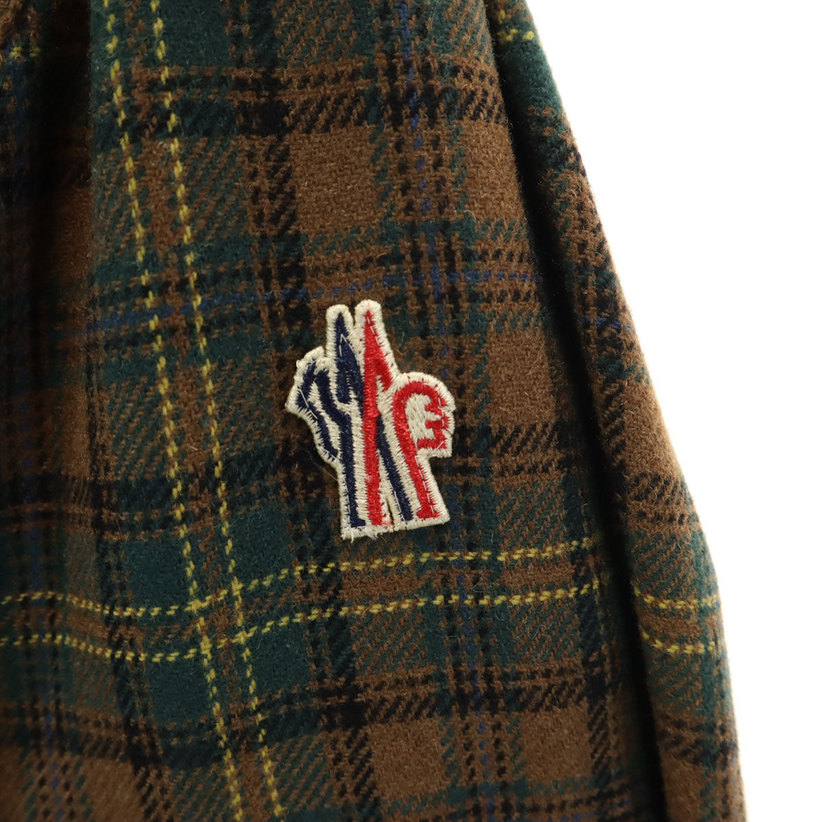 MONCLER モンクレール 長袖 ハーフジップ ネルシャツ L ブラウン系 プルオーバー メンズ