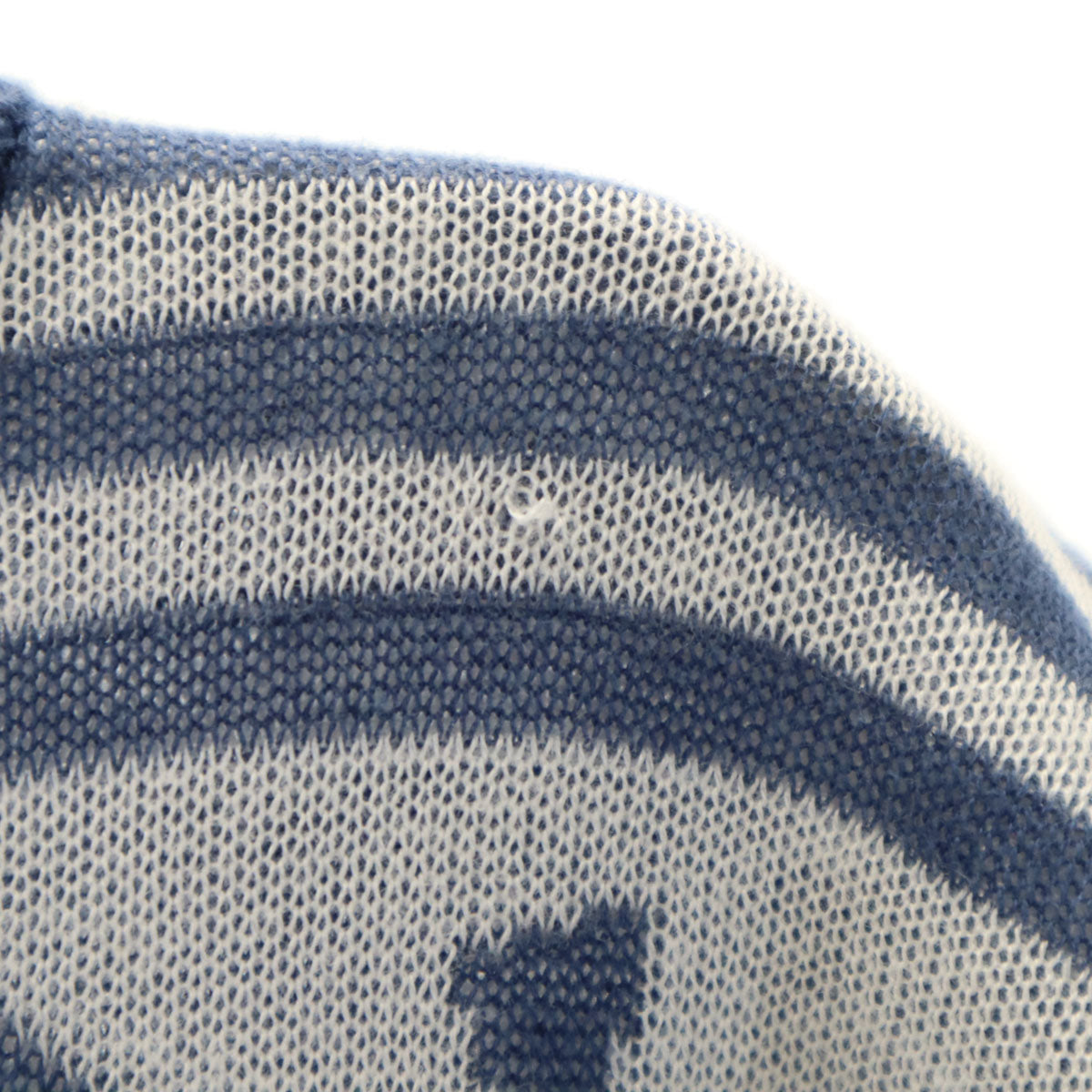 YVES SAINT LAURENT イヴサンローラン 90s オールド 総柄 長袖 セーター L ネイビー ニット メンズ