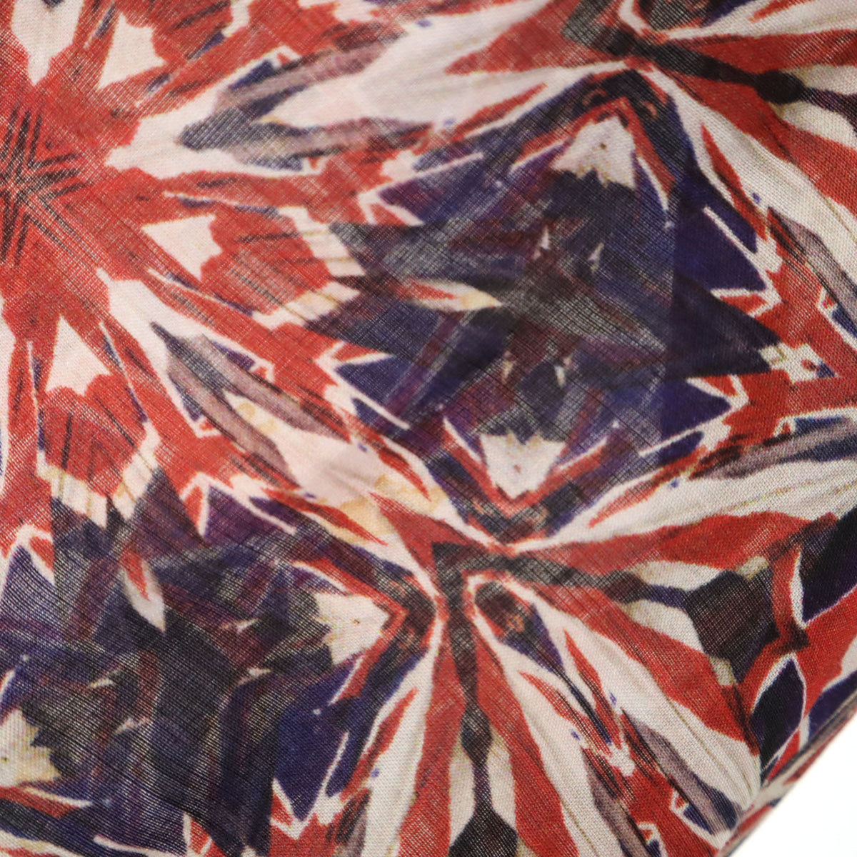 Paul+ Paul Smith ポールプラス ポールスミス 総柄 ショート丈 シアー ブルゾン 38 レッド ジャケット ロールアップ袖 レディース