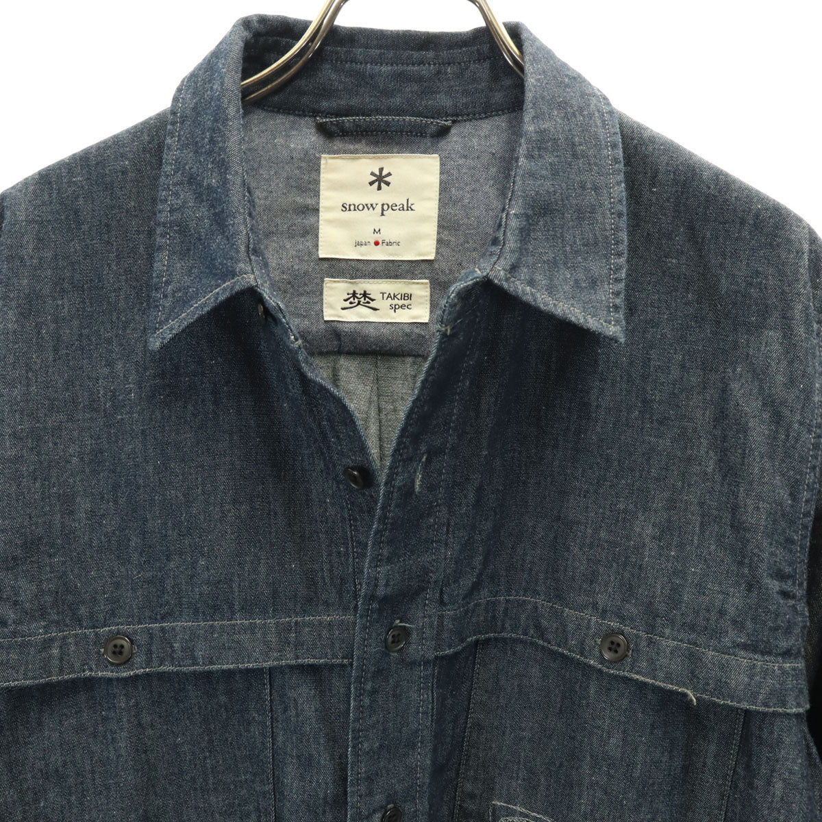 snowpeak スノーピーク 長袖 焚 デニムシャツ M インディゴ TAKIBI メンズ