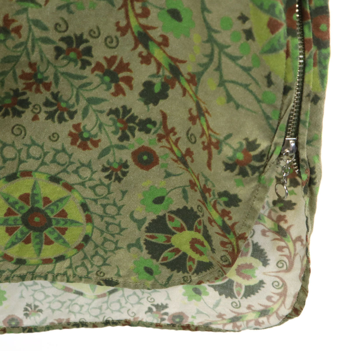 WHITE MOUNTAINEERING ホワイトマウンテニアリング 16ss 日本製 総柄 長袖 スキッパーカラー カットソー 1 オリーブ メンズ