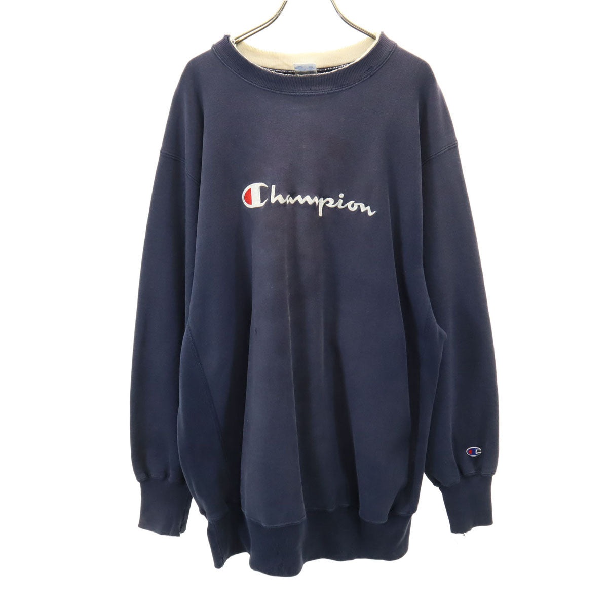 Champion チャンピオン 90s USA製 オールド 刺繍タグ 長袖 リバースウィーブ スウェット トレーナー XXL ネイビー ビッグサイズ メンズ
