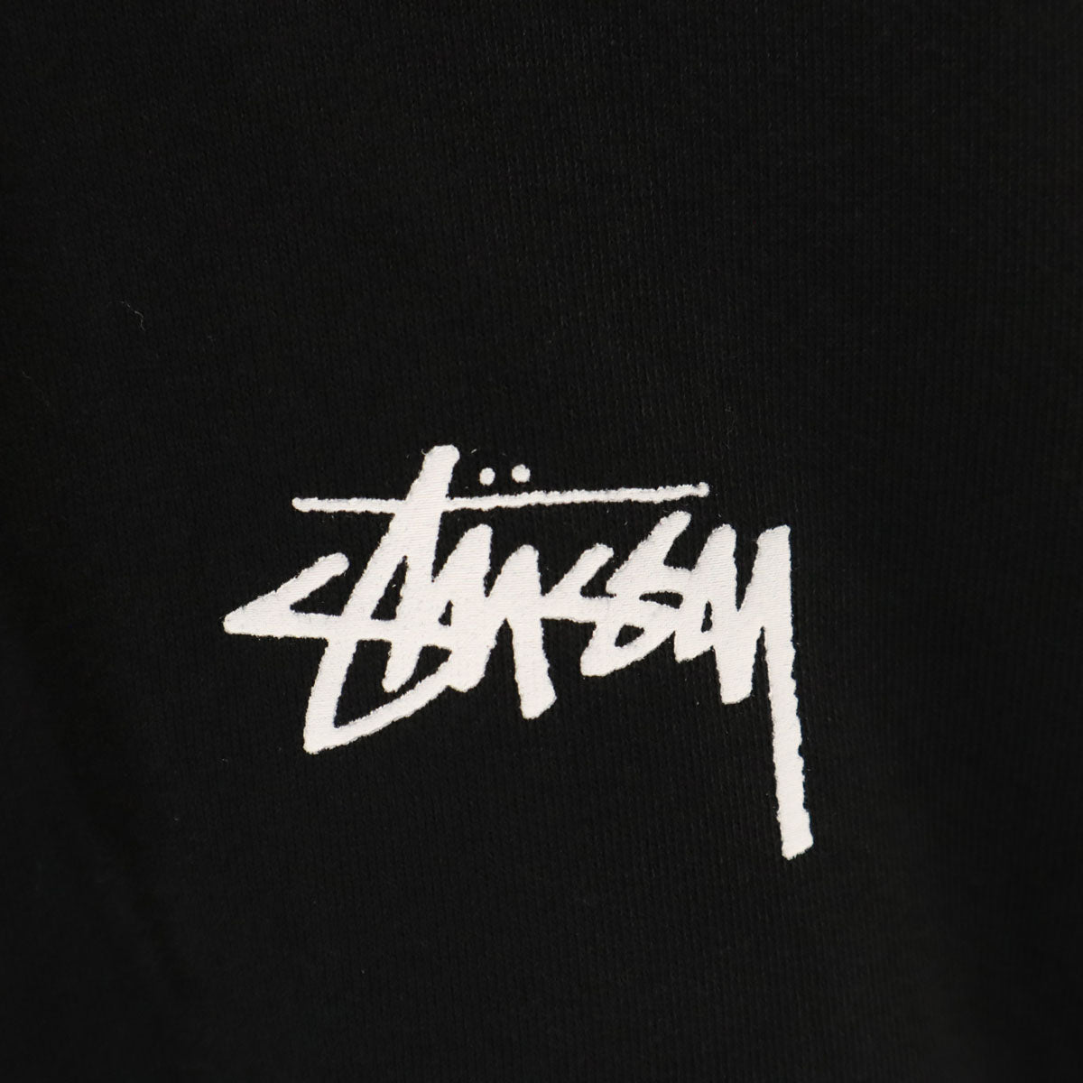 STUSSY ステューシー バックロゴ 長袖 スウェットパーカー LL ブラック 裏起毛 メンズ