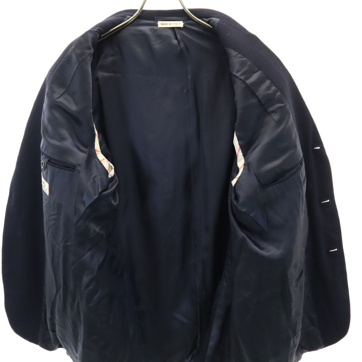 HERMES エルメス イタリア製 テーラードジャケット 52 ネイビー ブレザー メンズ