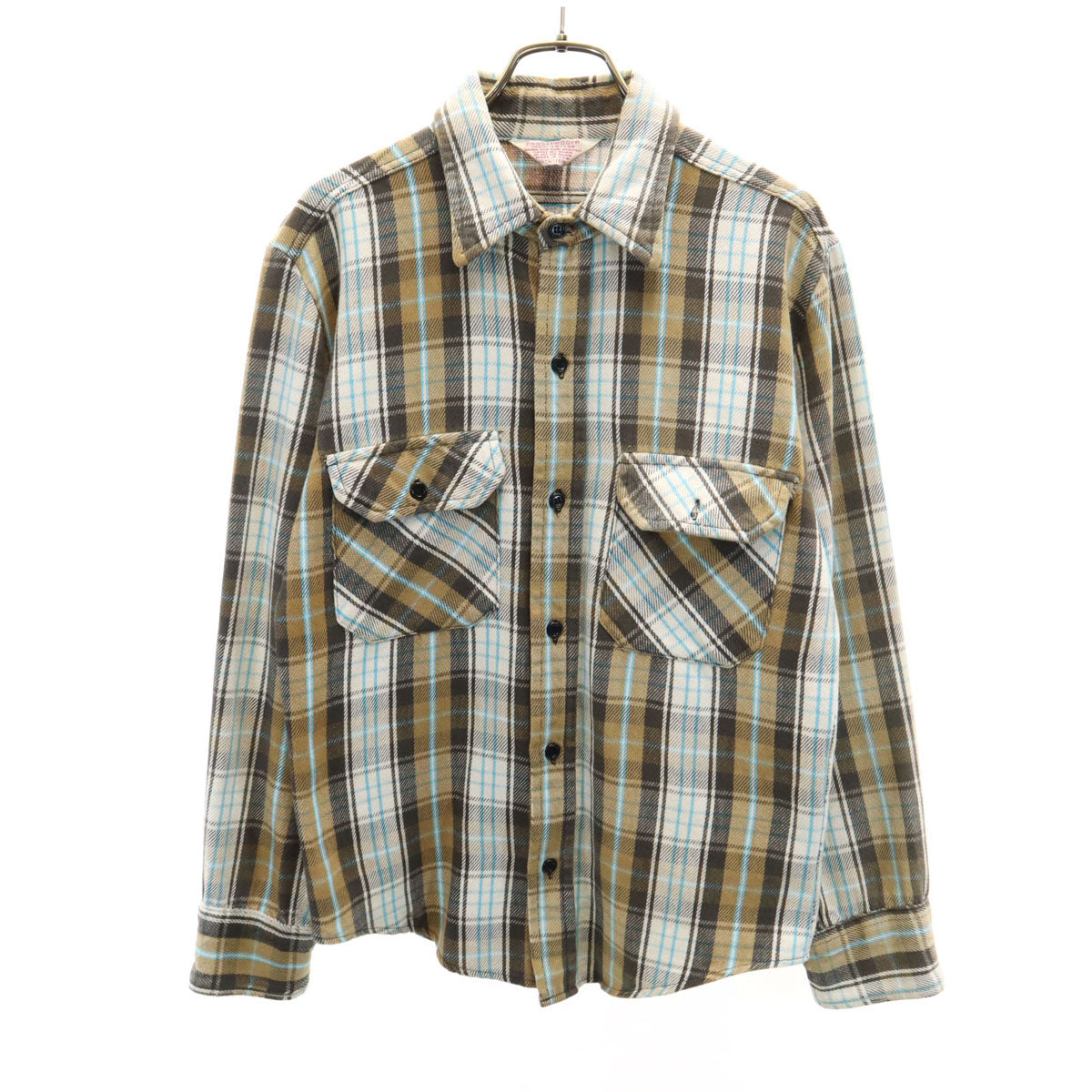 FROST PROOF フローストプルーフ 80s USA製 ヴィンテージ チェック柄 長袖 ネルシャツ L ブラウン系 メンズ