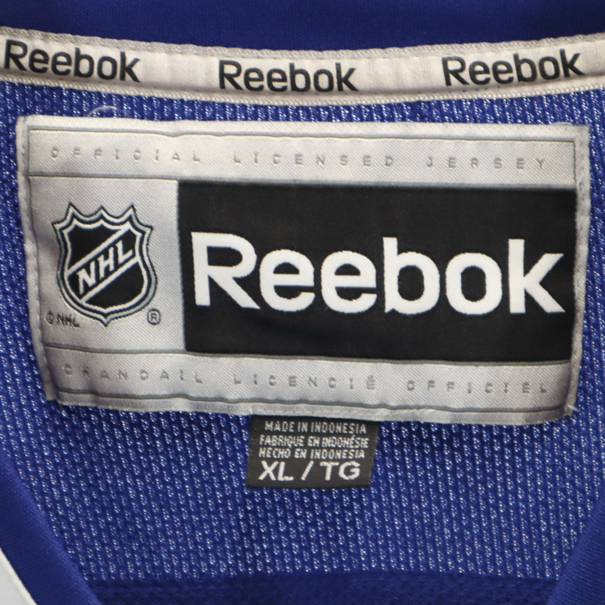 Reebok リーボック NHL バンクーバー・カナックス 長袖 ゲーム シャツ XL 青紺 ホッケー Vancouver Canucks メンズ
