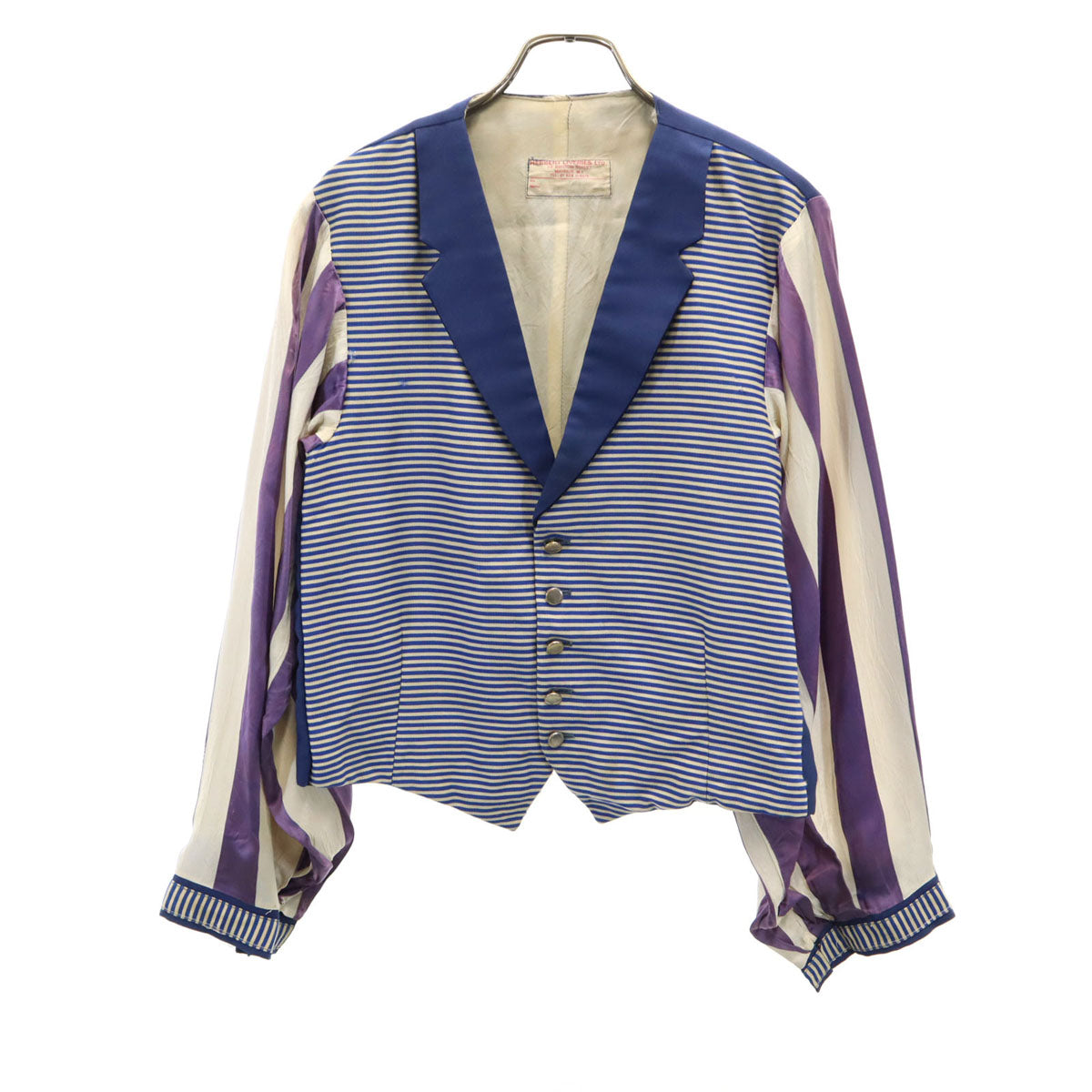 HERBERT LIVERIES LTD. 40s ヴィンテージ ボーダー柄 テーラードジャケット ネイビー レディース
