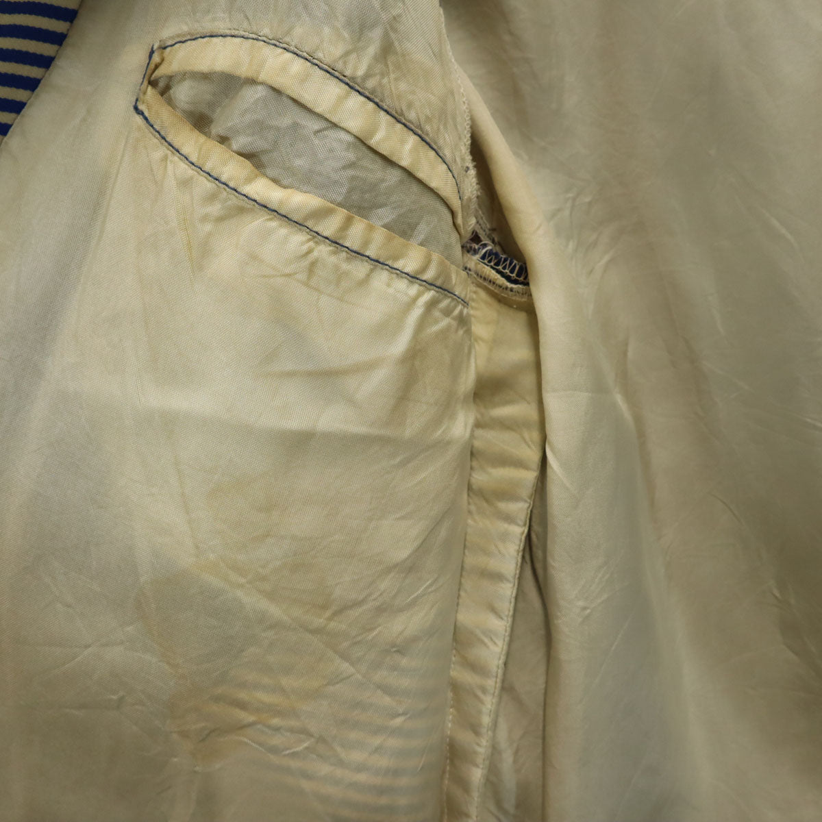 HERBERT LIVERIES LTD. 40s ヴィンテージ ボーダー柄 テーラードジャケット ネイビー レディース