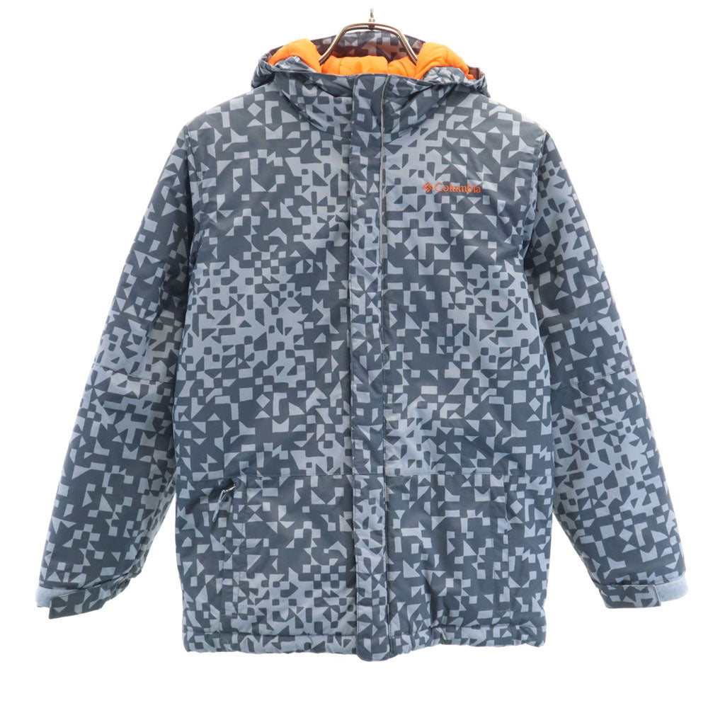 Columbia コロンビア 幾何学柄 中綿ジャケット M グレー キッズ