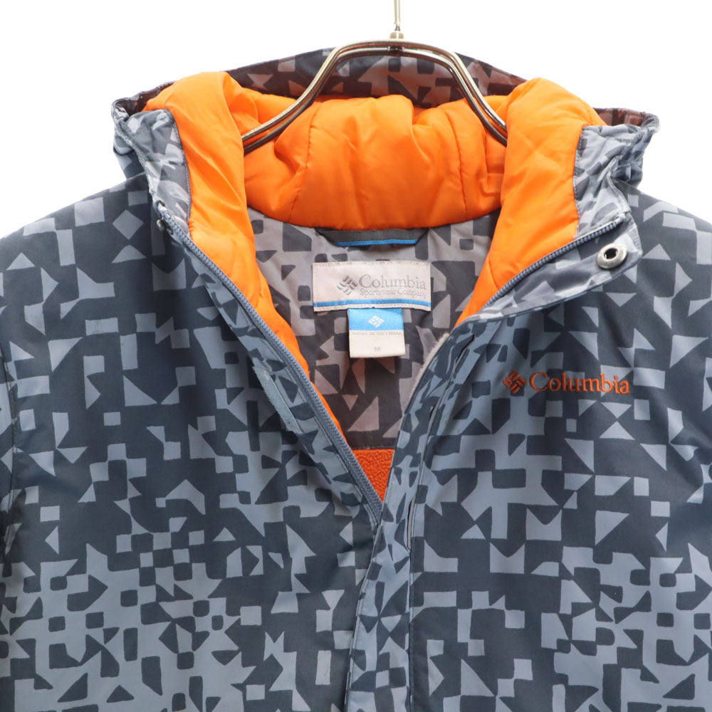Columbia コロンビア 幾何学柄 中綿ジャケット M グレー キッズ