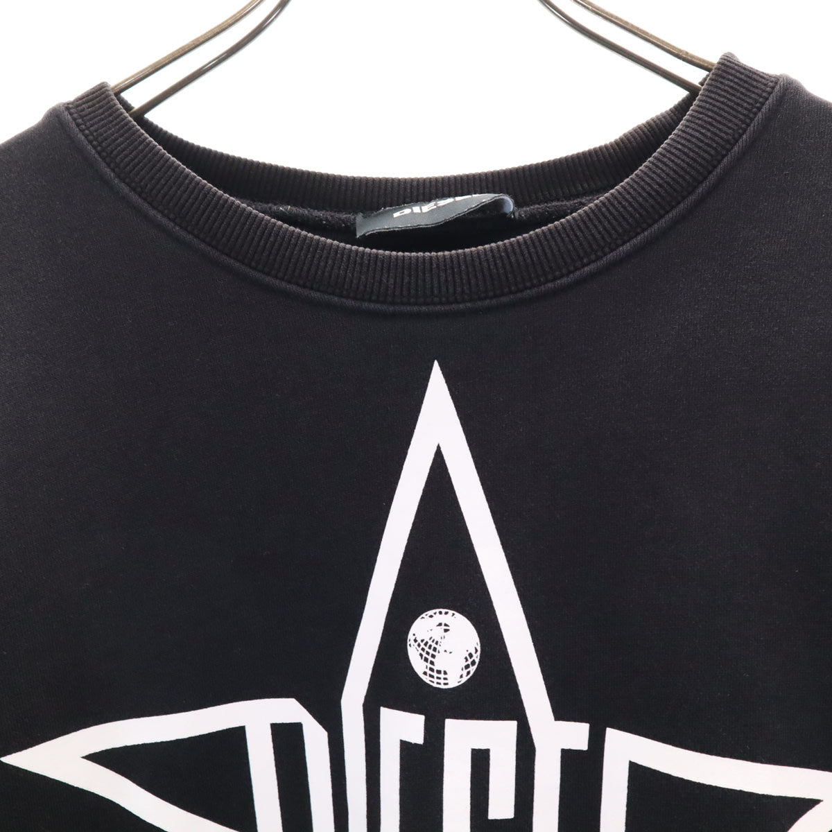 DIESEL ディーゼル 長袖 スウェット トレーナー XL ブラック 裏起毛 メンズ