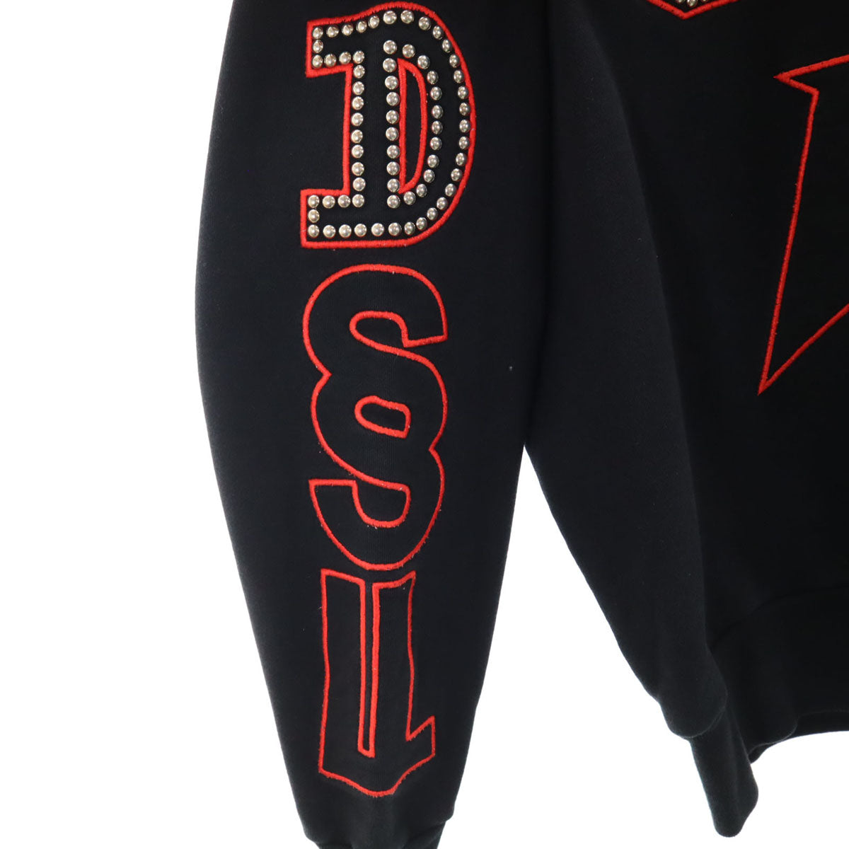 DIESEL ディーゼル ブルガリア製 スター 長袖 スウェット トレーナー S ブラック S-BAY-STUDS スタッズ メンズ
