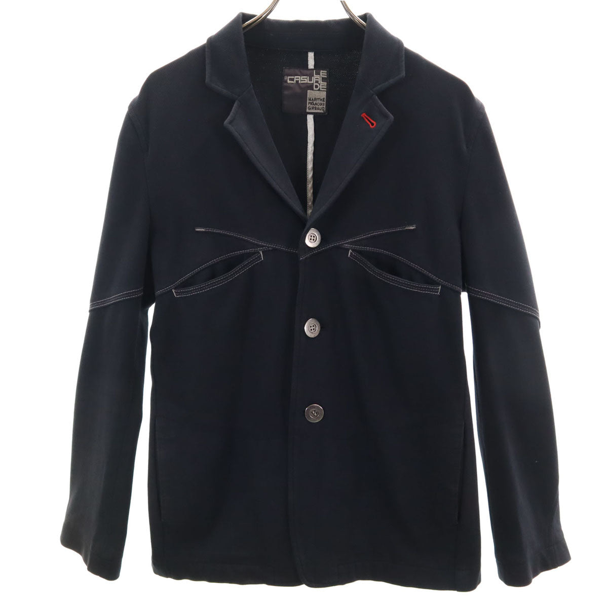 MARITHE + FRANCOIS GIRBAUD マリテフランソワジルボー ラペル ジャケット L ブラック メンズ