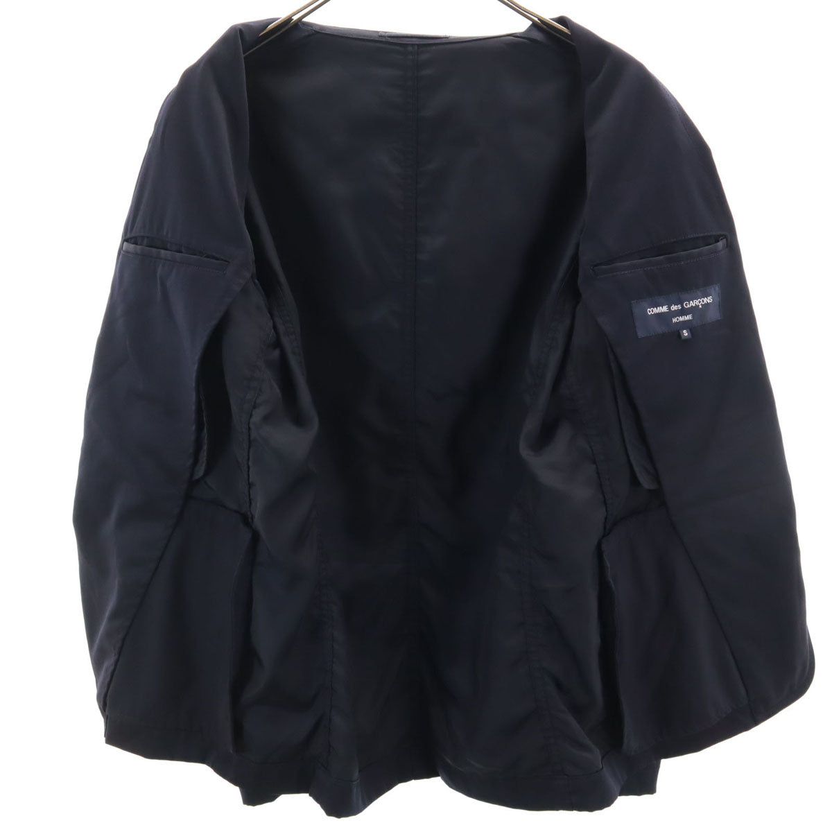 COMME des GARCONS HOMME コムデギャルソンオム 2008年 日本製 テーラードジャケット S ネイビー アンコン メンズ