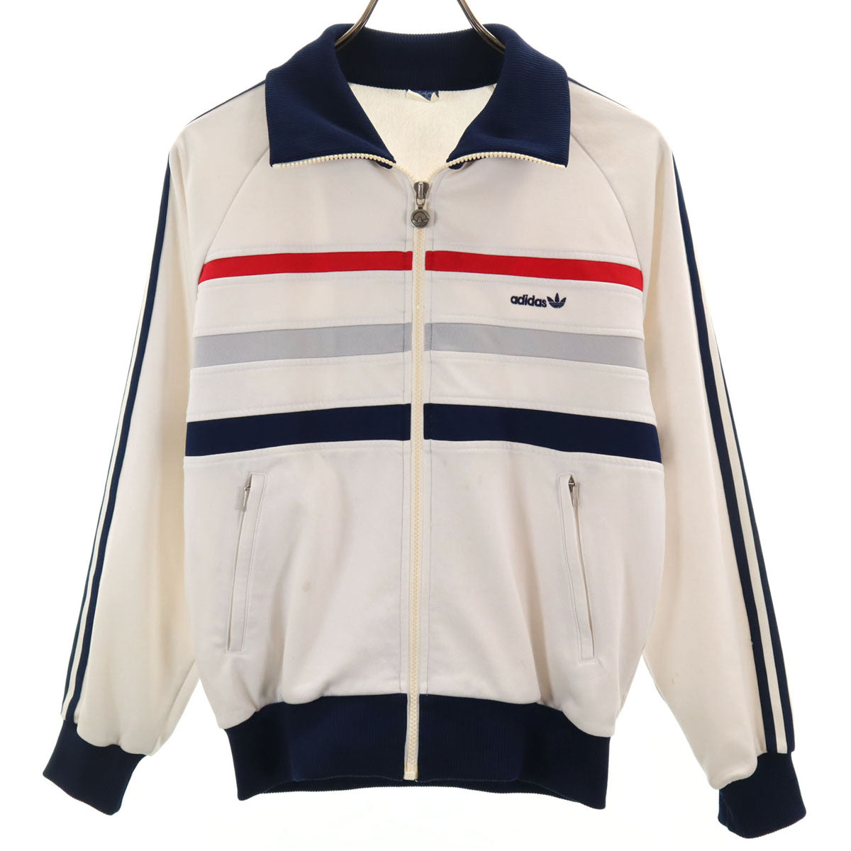 adidas アディダス 70s 西ドイツタグ ヴィンテージ トラックジャケット M ホワイト デサント ジャージ メンズ