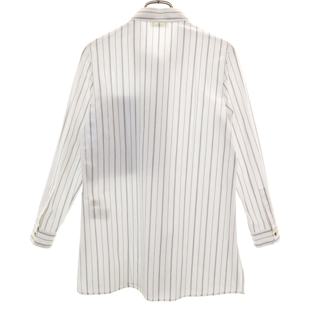 LIMI feu リミフゥ ストライプ柄 長袖 レオパードポケット シャツ S 白系 レディース