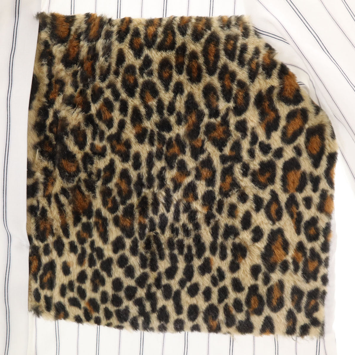 LIMI feu リミフゥ ストライプ柄 長袖 レオパードポケット シャツ S 白系 レディース