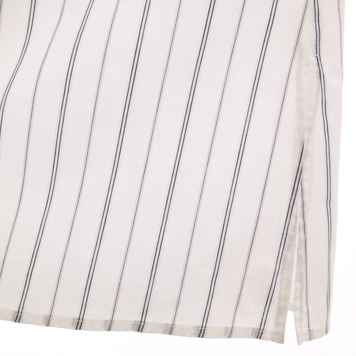 LIMI feu リミフゥ ストライプ柄 長袖 レオパードポケット シャツ S 白系 レディース