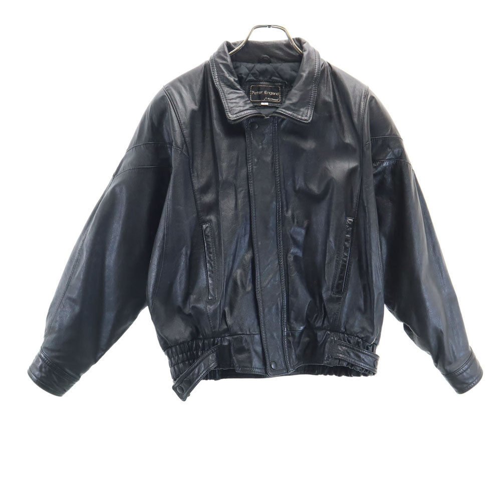 Peter England ピーターイングランド レザージャケット L ブラック メンズ