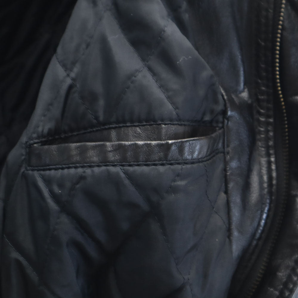 Peter England ピーターイングランド レザージャケット L ブラック メンズ