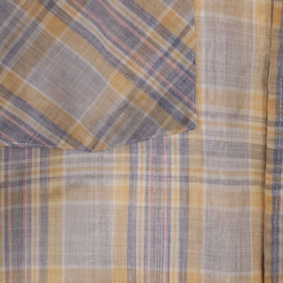 JC PENNEY ジェーシーペニー 70s ヴィンテージ チェック柄 長袖 ウエスタンシャツ M グレー系 メンズ