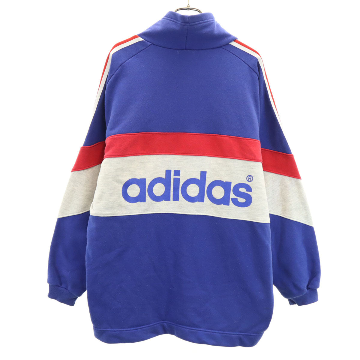 adidas アディダス 80s ヴィンテージ 長袖 スウェット M-L 青紫 デサント トレーナー メンズ