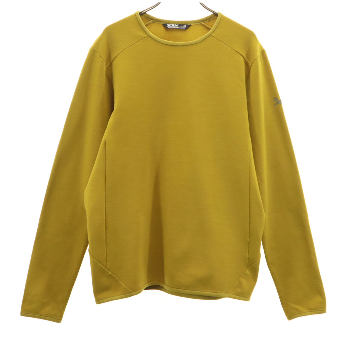 ARC'TERYX アークテリクス 長袖 カイヤナイトテク ウール クルーネック カットソー S マスタード系 裏フリース アウトドア メンズ