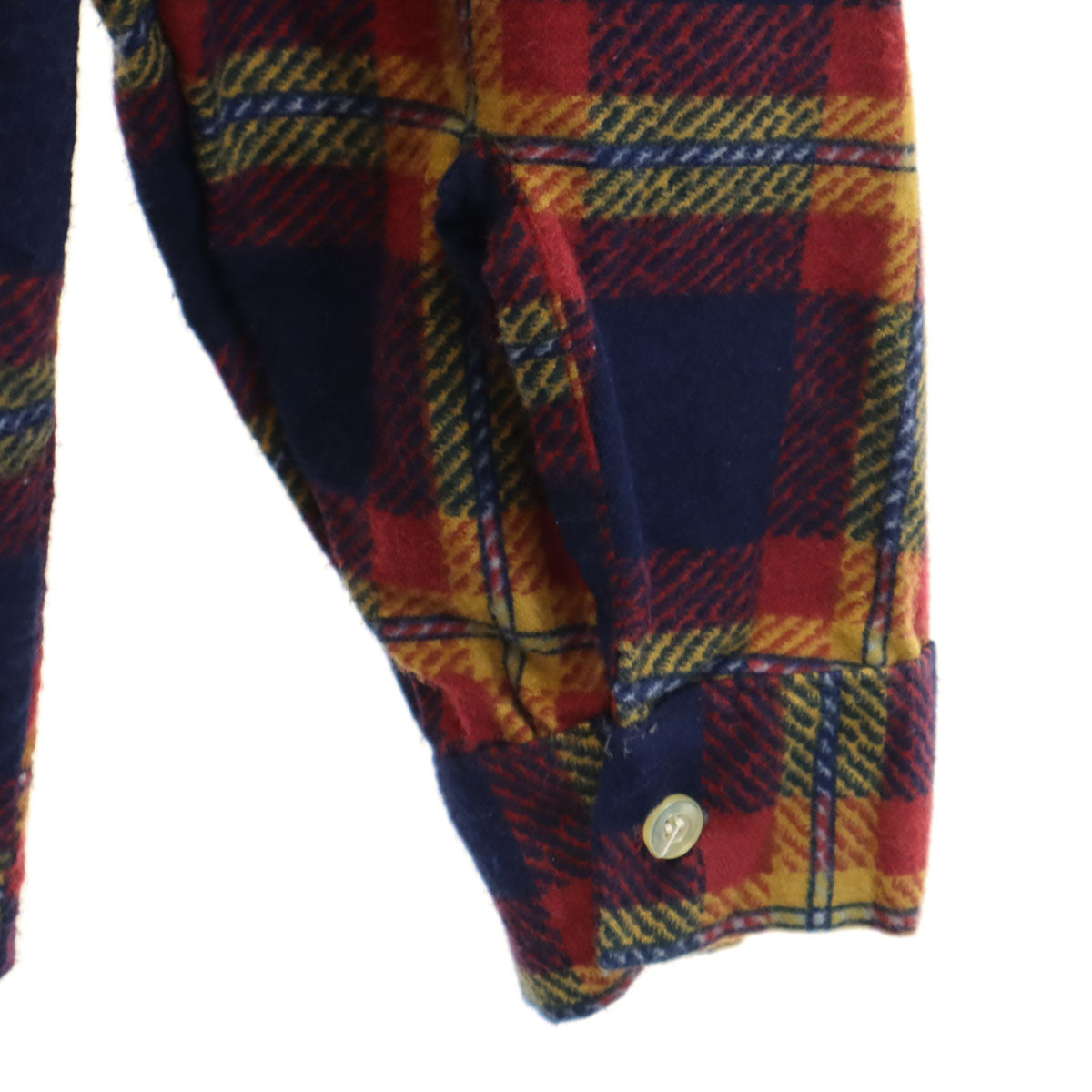 MAYWOOD 60s 70s ヴィンテージ チェック柄 長袖 ネルシャツ M ネイビー メンズ