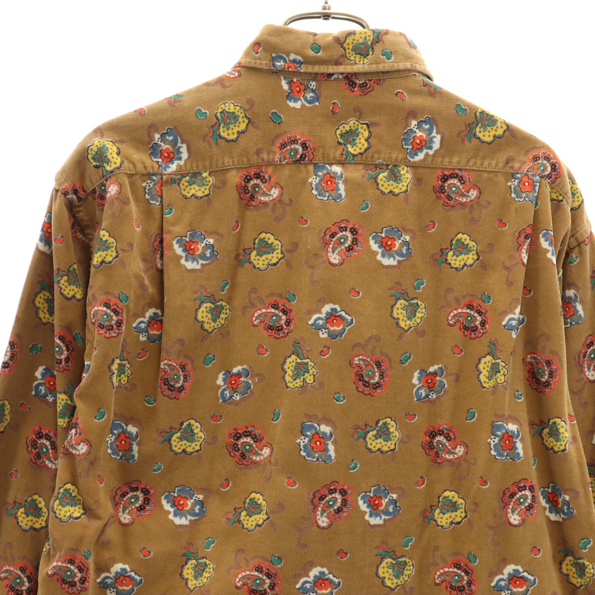 Paul Smith LONDON ポールスミスロンドン 総柄 長袖 コーデュロイシャツ M ブラウン メンズ