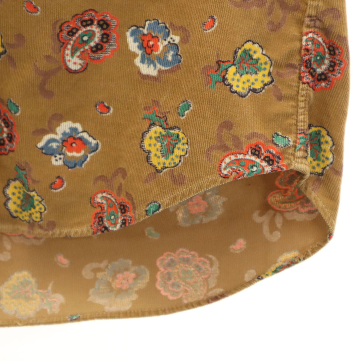 Paul Smith LONDON ポールスミスロンドン 総柄 長袖 コーデュロイシャツ M ブラウン メンズ