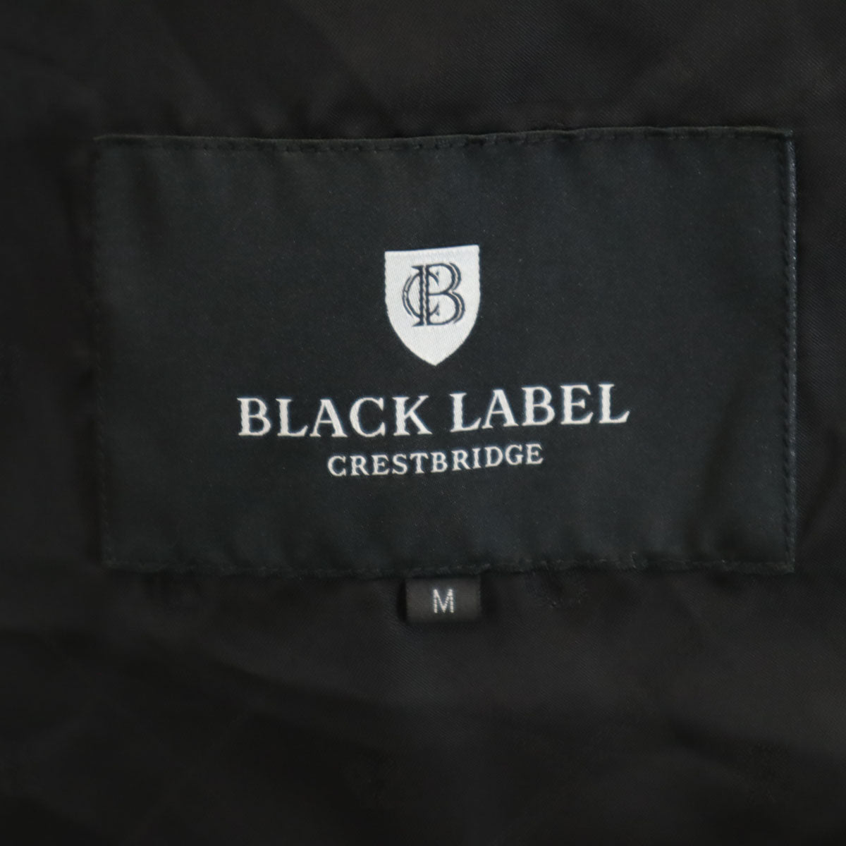 BLACK LABEL CRESTBRIDGE ブラックレーベルクレストブリッジ 幾何学柄 マウンテンパーカー M ネイビー ジャケット メンズ