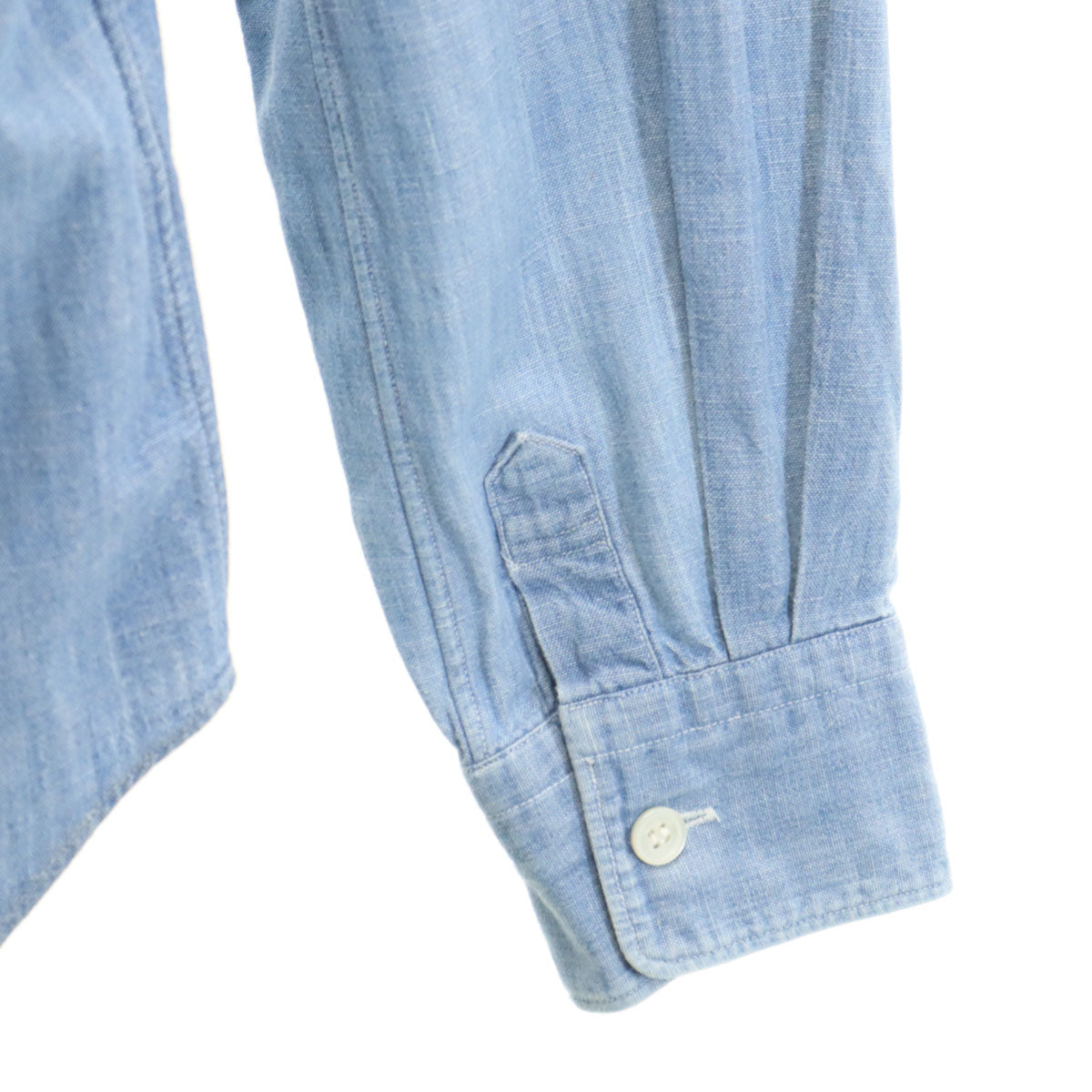 COMME des GARCONS HOMME PLUS コムデギャルソンオムプリュス 日本製 長袖 シャンブレー ボタンダウンシャツ XS ブルー メンズ