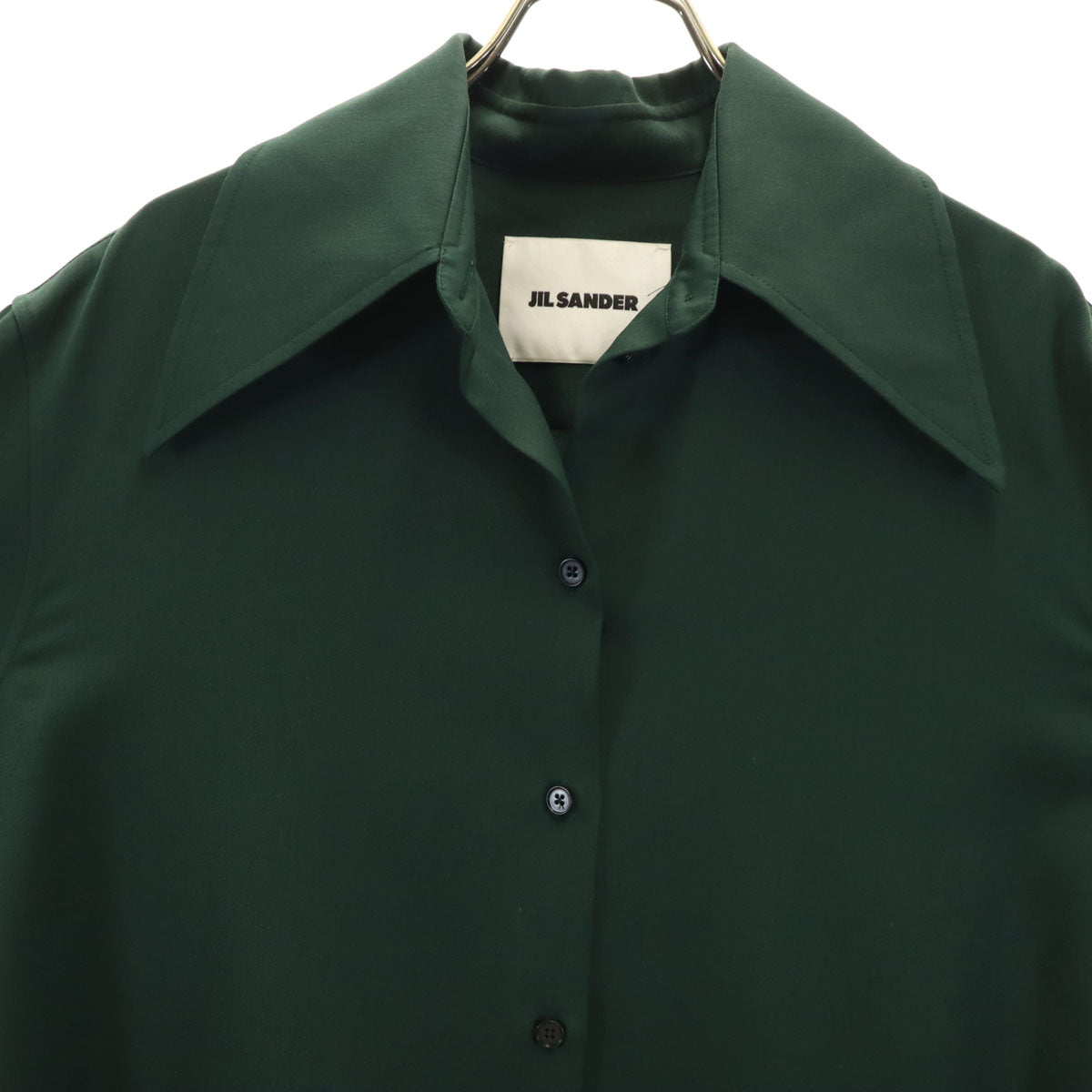JIL SANDER ジルサンダー イタリア製 長袖 シャツ 34 深緑 レディース