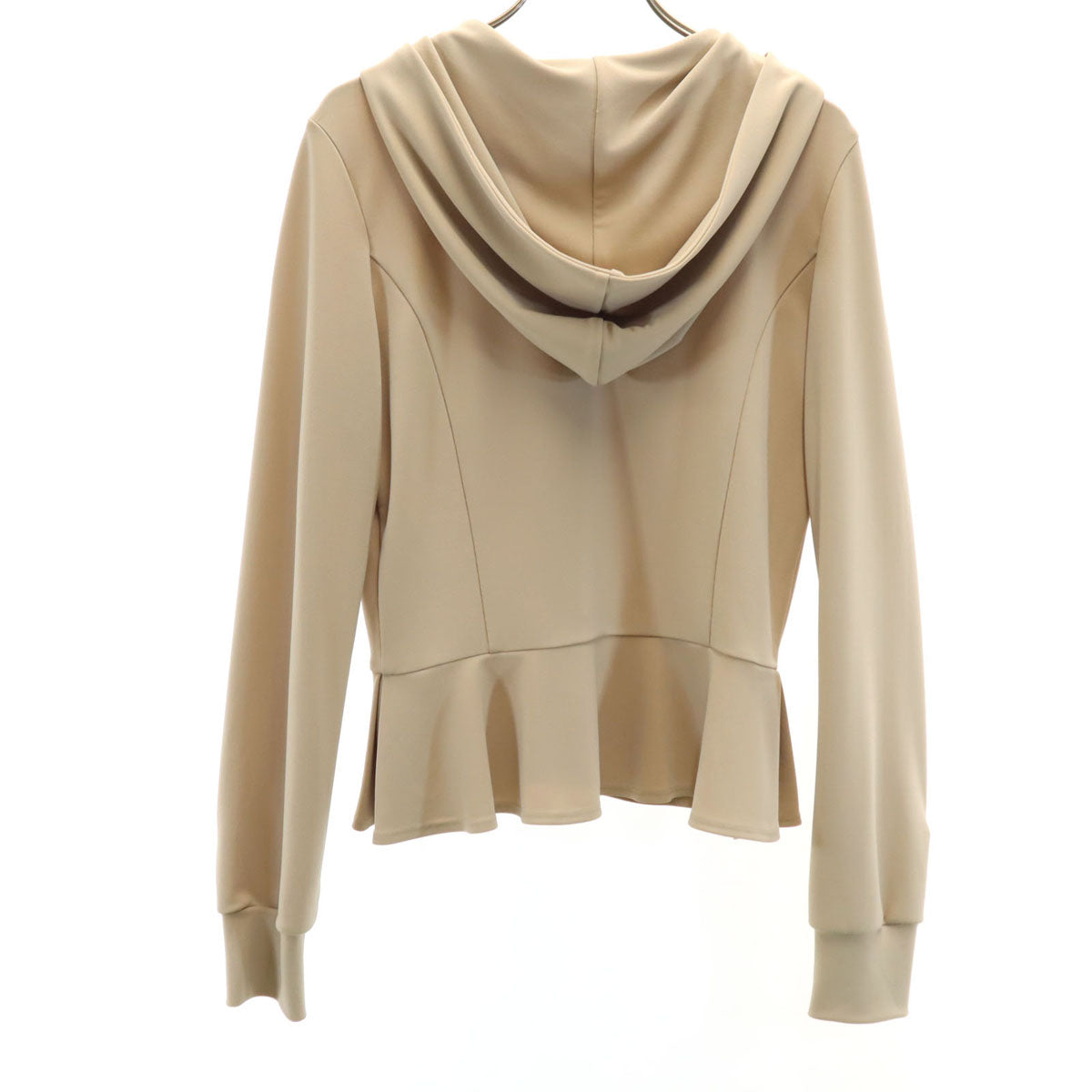 FOXEY NEW YORK フォクシーニューヨーク 日本製 長袖 ジップパーカー 42 ベージュ レディース